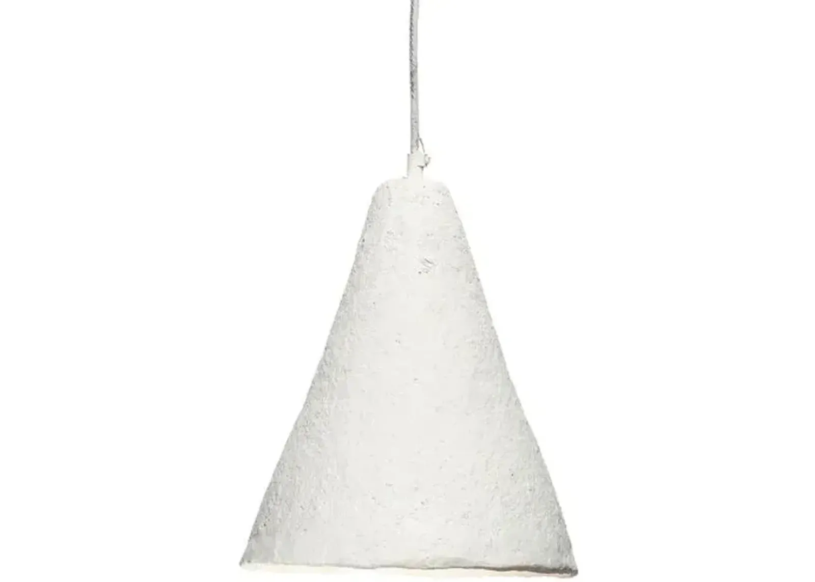 Folio Paper Mache Pendant - White - Jamie Young Co.