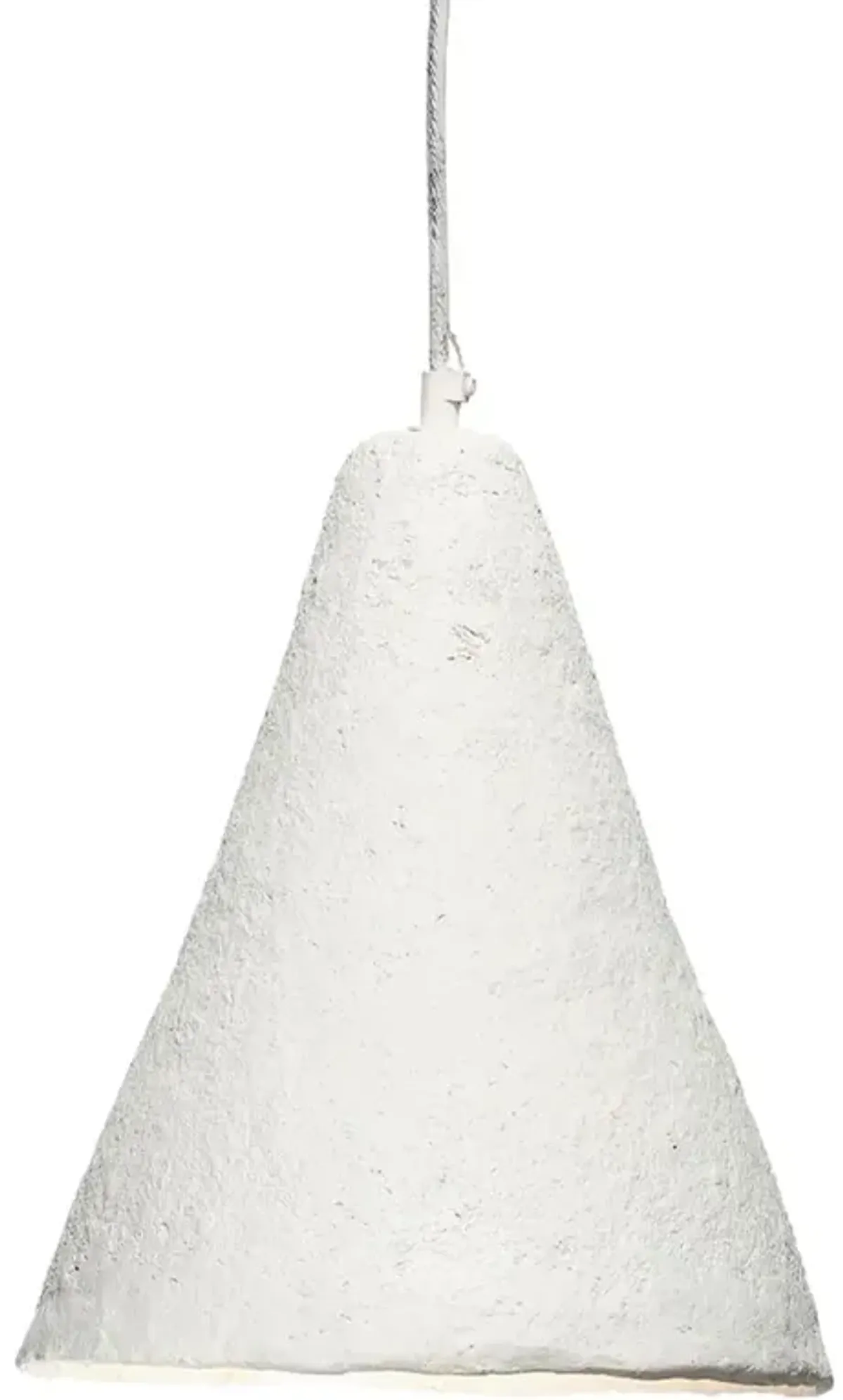 Maren Paper Mache Pendant - White