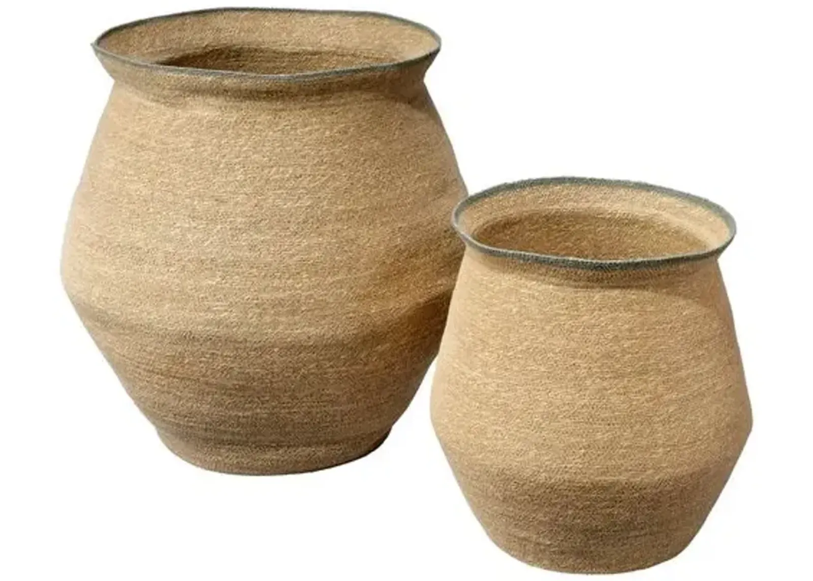 Set of 2 Cobra Baskets - Natural Seagrass - Jamie Young Co. - Brown