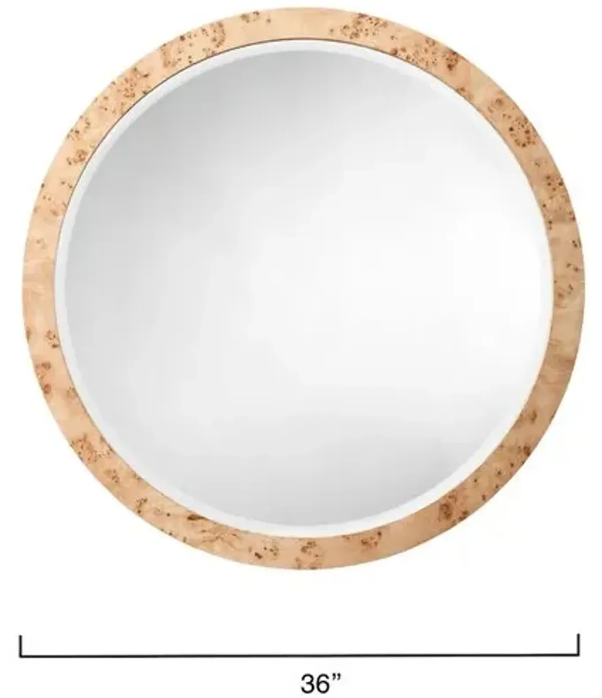 Chandler Round Burl Wall Mirror - Jamie Young Co.