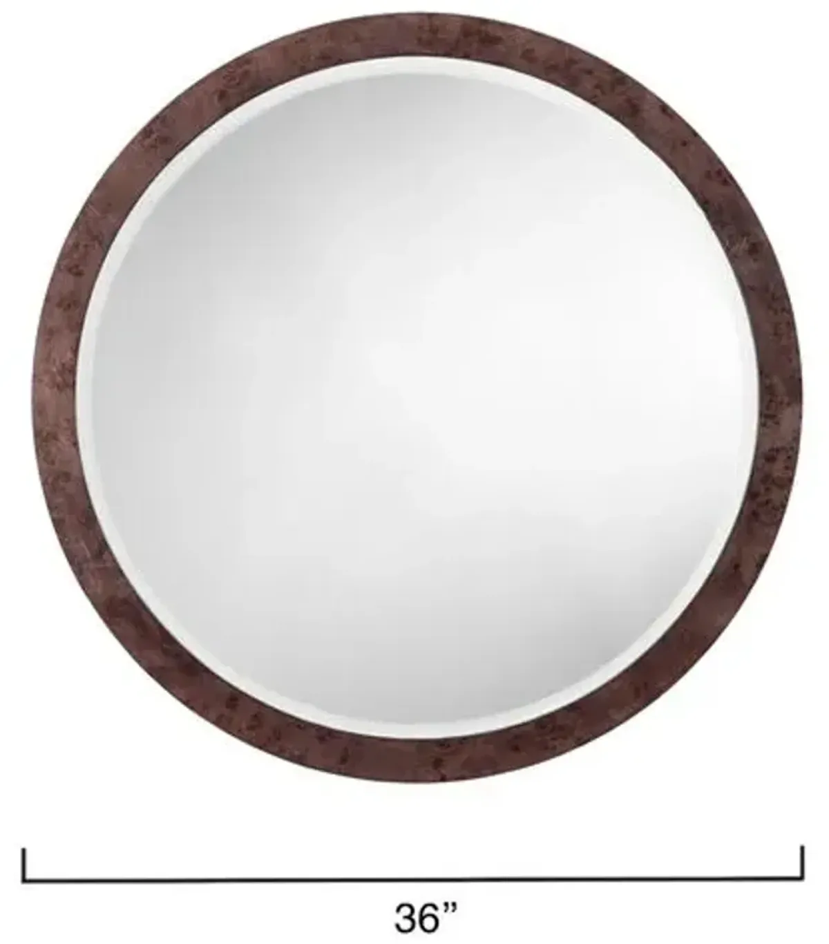 Chandler Round Burl Wall Mirror - Jamie Young Co.