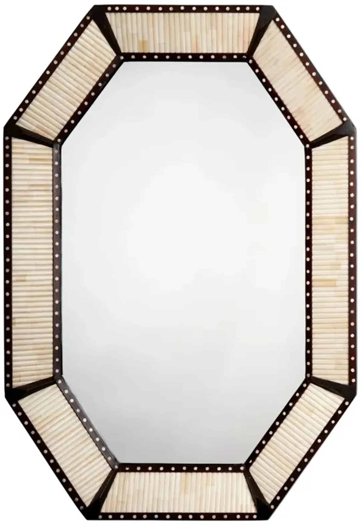 Colony Octagonal Wall Mirror, Camel/Brown/Ivory