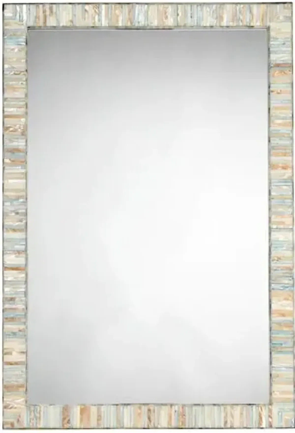 Heron Mother of Pearl Rectangle Wall Mirror - Blue - Jamie Young Co.