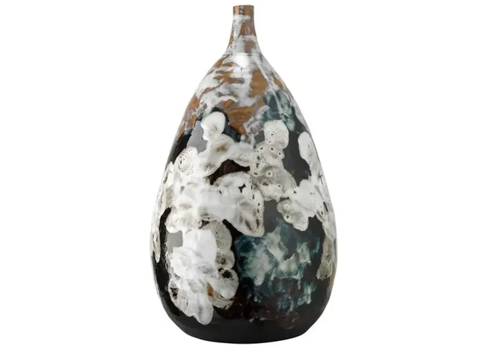 Collage Large Ceramic Vase - Black - Jamie Young Co.