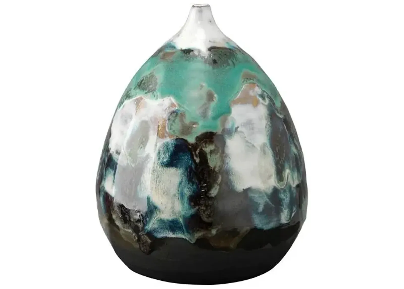 Collage Medium Ceramic Vase - Black - Jamie Young Co.