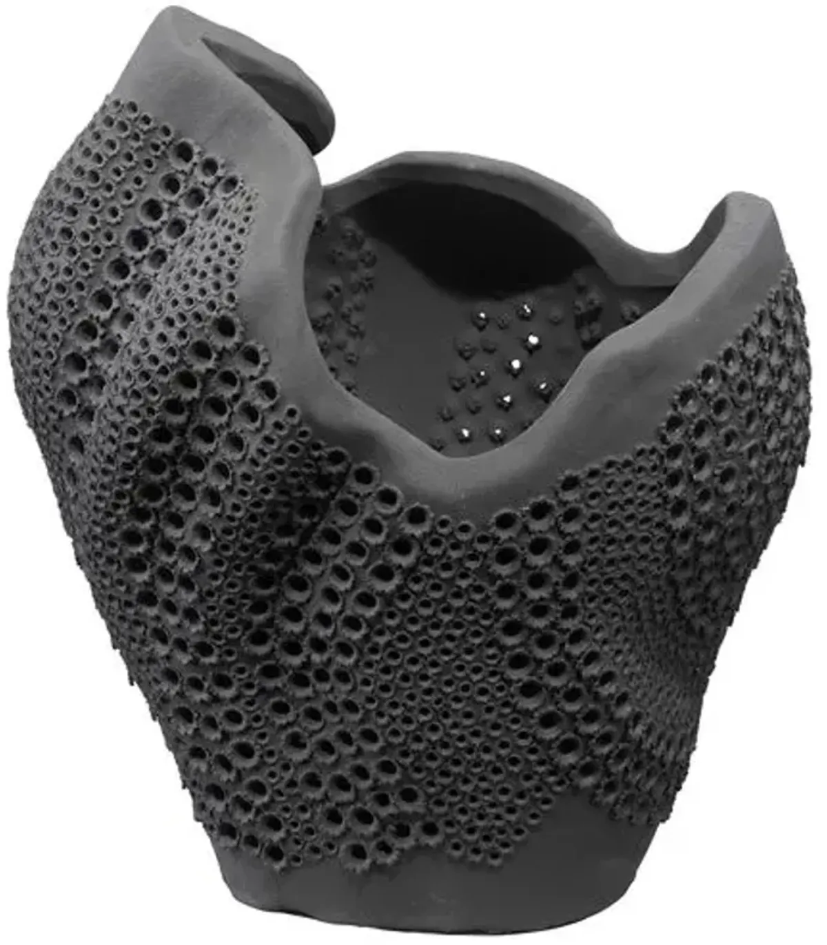 Eclipse Ceramic Vase - Jamie Young Co. - Black