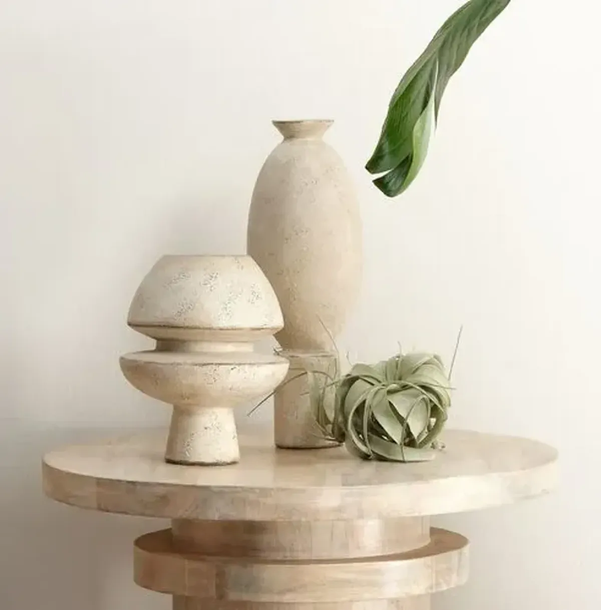 Elevated Decorative Ceramic Vase - Jamie Young Co. - Ivory