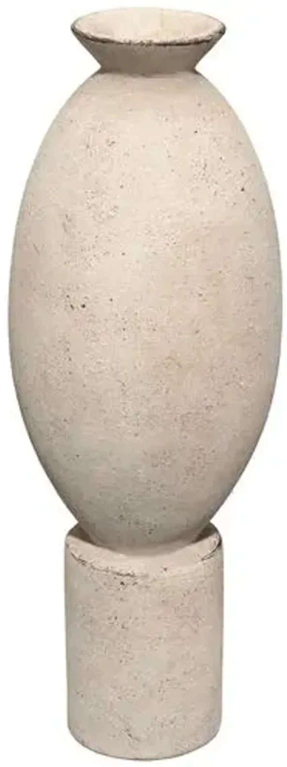 Elevated Decorative Ceramic Vase - Jamie Young Co. - Ivory