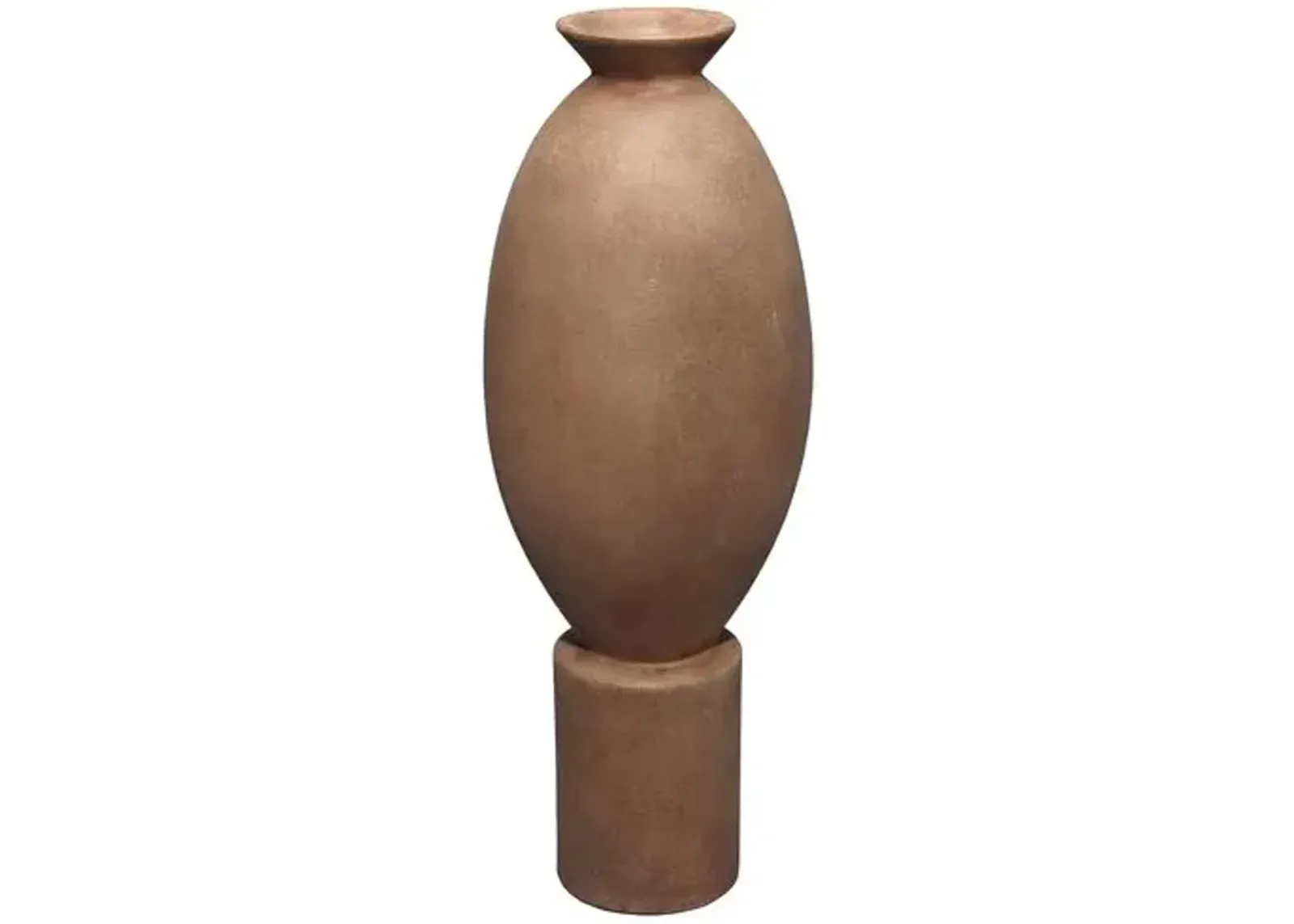 Elevated Decorative Ceramic Vase - Jamie Young Co. - Brown