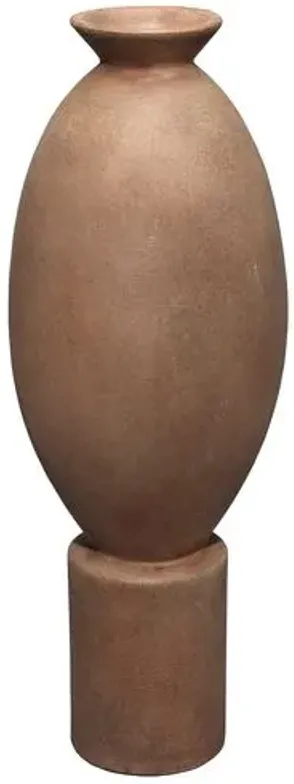 Elevated Decorative Ceramic Vase - Jamie Young Co. - Brown