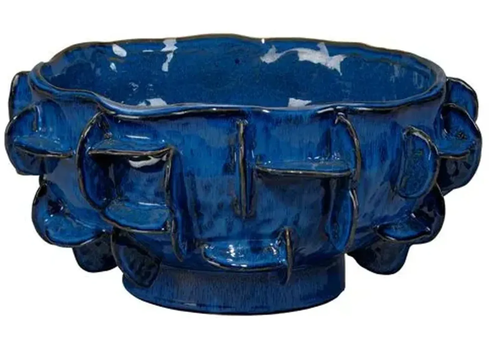 Helios Ceramic Bowl - Jamie Young Co. - Handcrafted - Blue