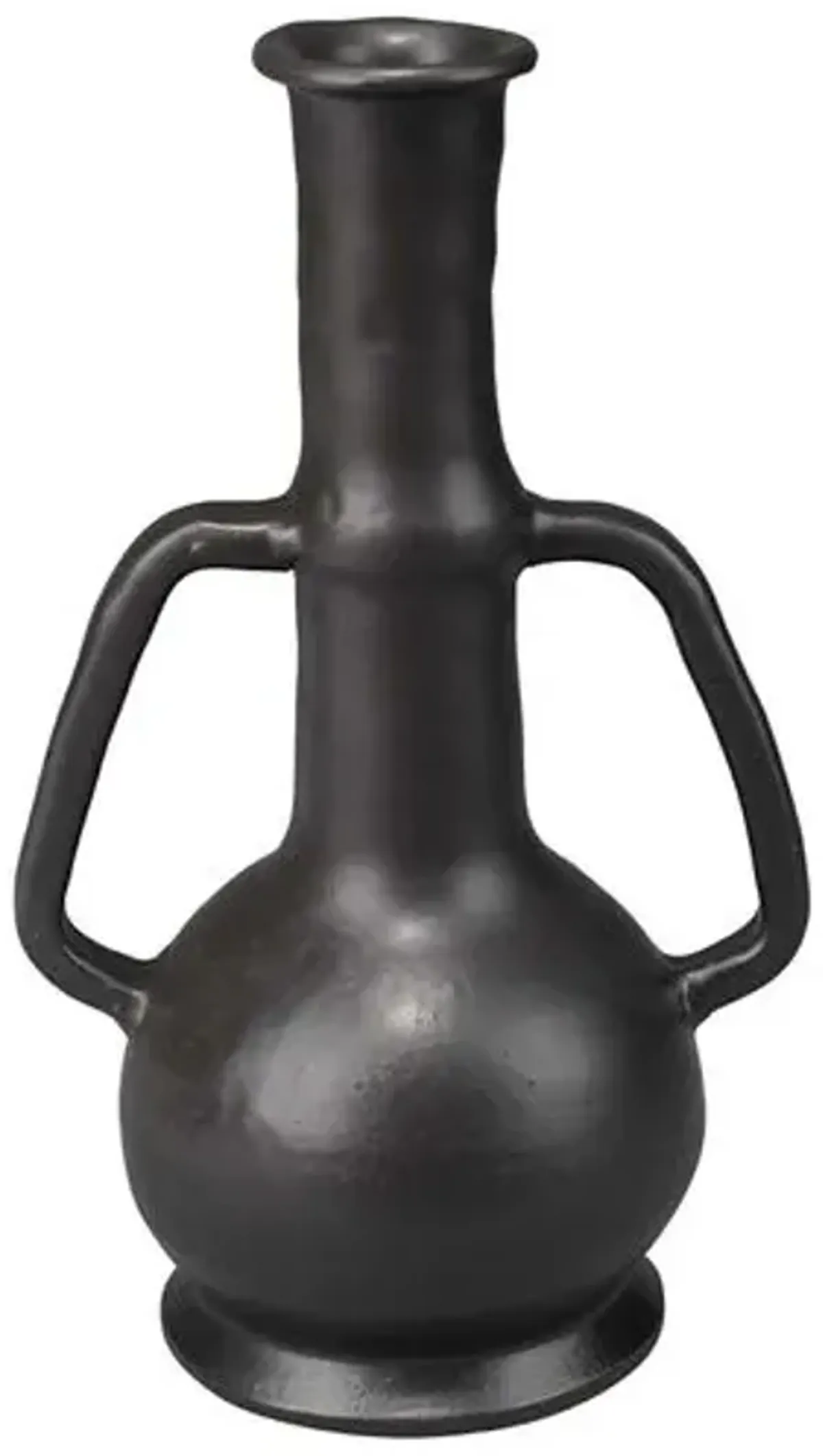 Horton Handled Ceramic Vase - Black - Jamie Young Co.