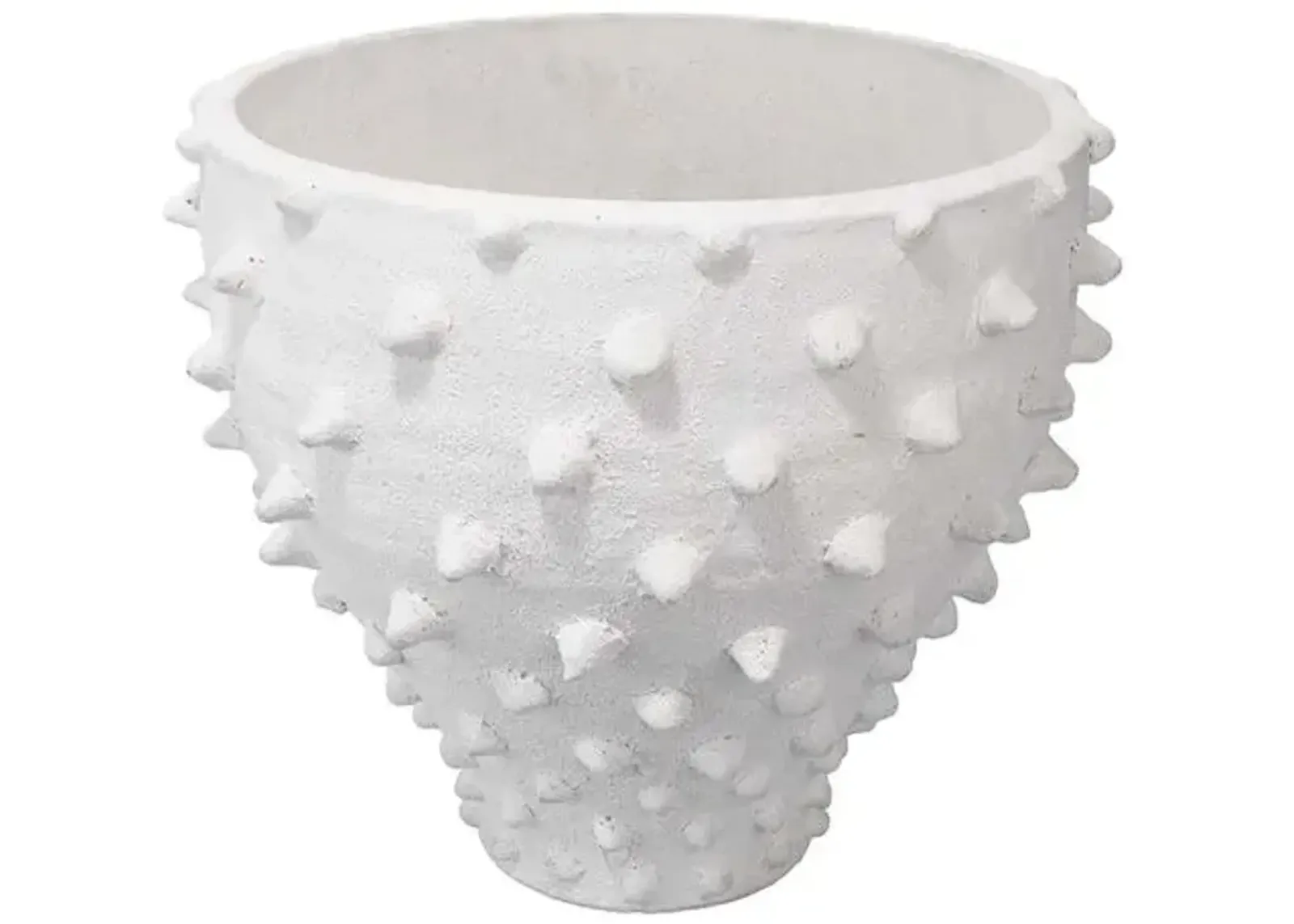 Spike Ceramic Decorative Vase - White - Jamie Young Co.