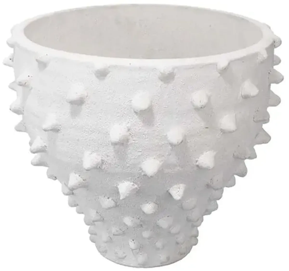 Spike Ceramic Decorative Vase - White - Jamie Young Co.