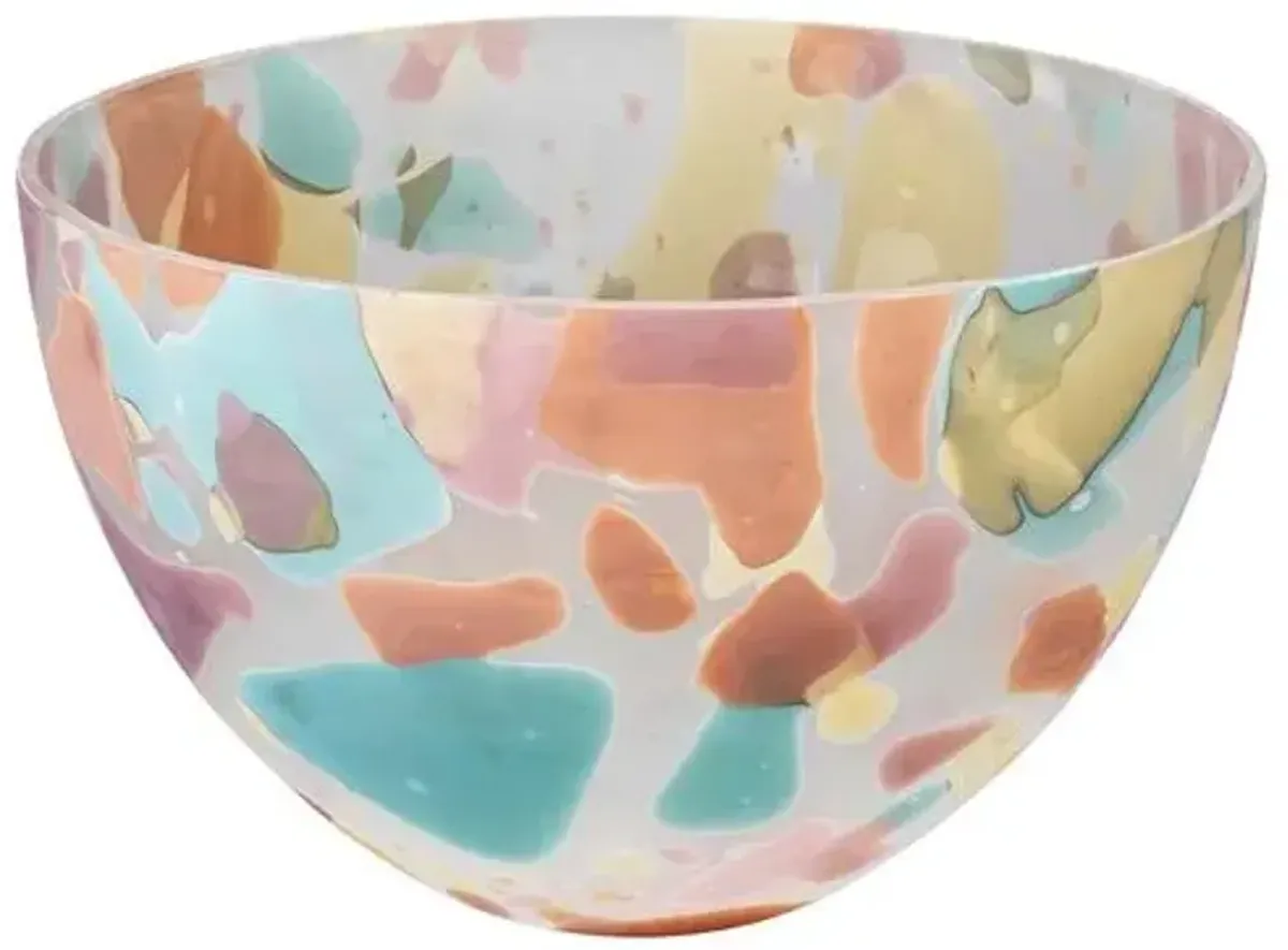 Watercolor Glass Bowl-Pastel - Jamie Young Co. - Pink