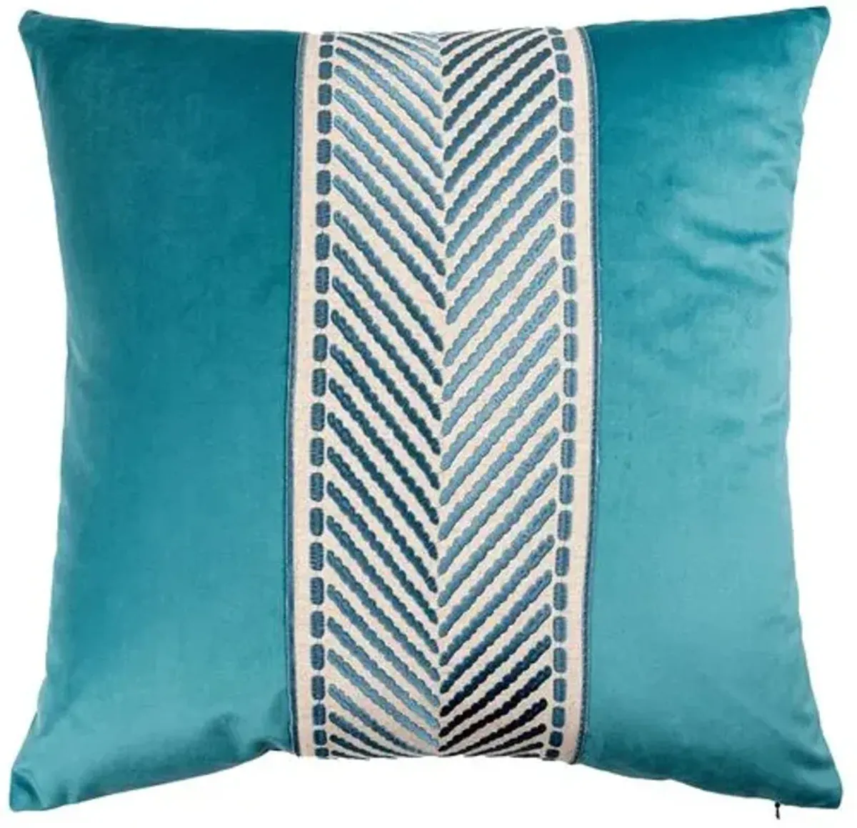 Brooks Velvet Pillow - The Piper Collection - Handcrafted