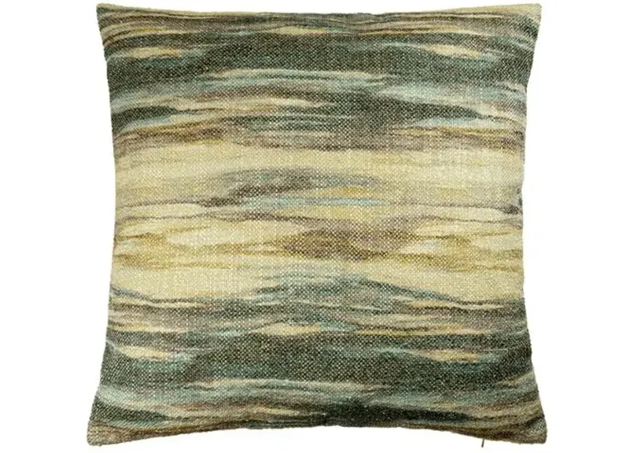 Cora Abstract Pillow - Olive/Teal/Plum - The Piper Collection - Handcrafted