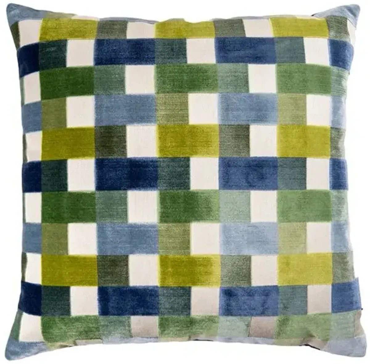 Maddie Plaid Cut Velvet Pillow - The Piper Collection