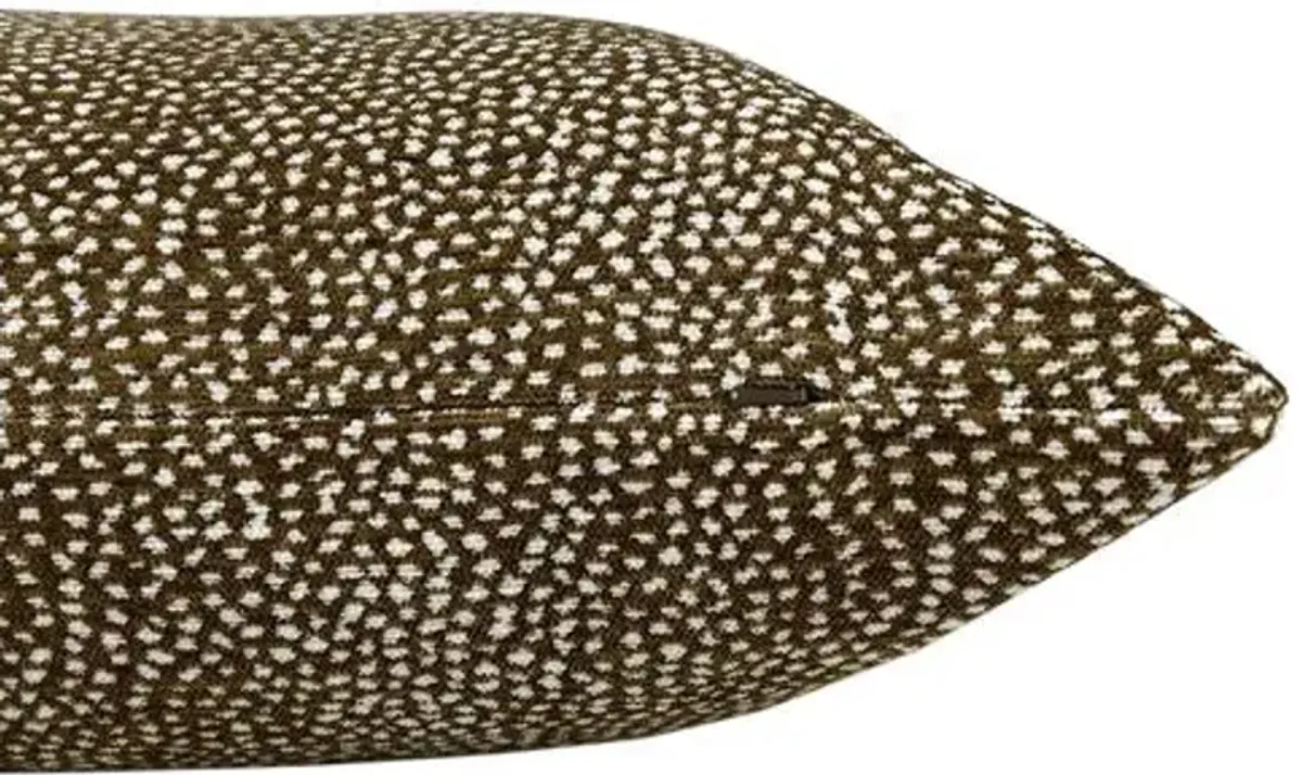 Gemma Velvet Lumbar Animal Dot Pillow - The Piper Collection