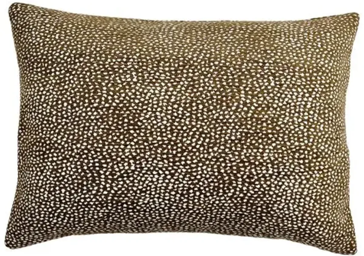 Gemma Velvet Lumbar Animal Dot Pillow - The Piper Collection