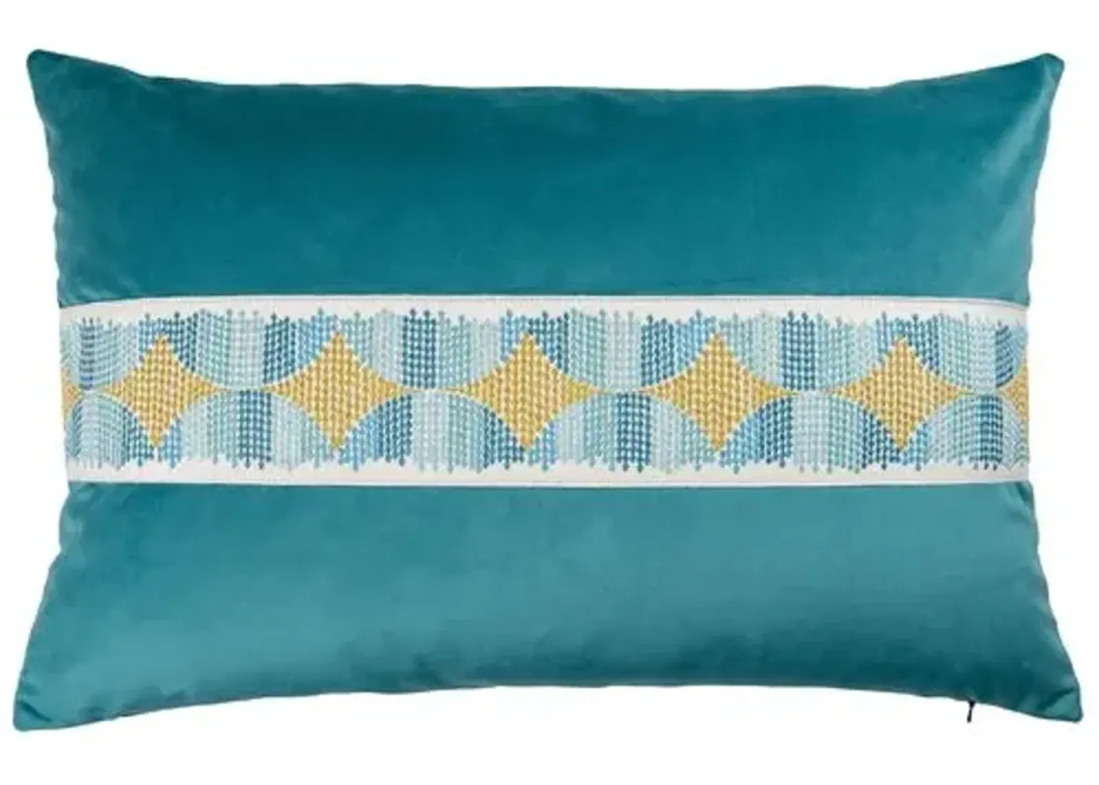 Maeve Velvet Lumbar Pillow - Teal/Spa - The Piper Collection