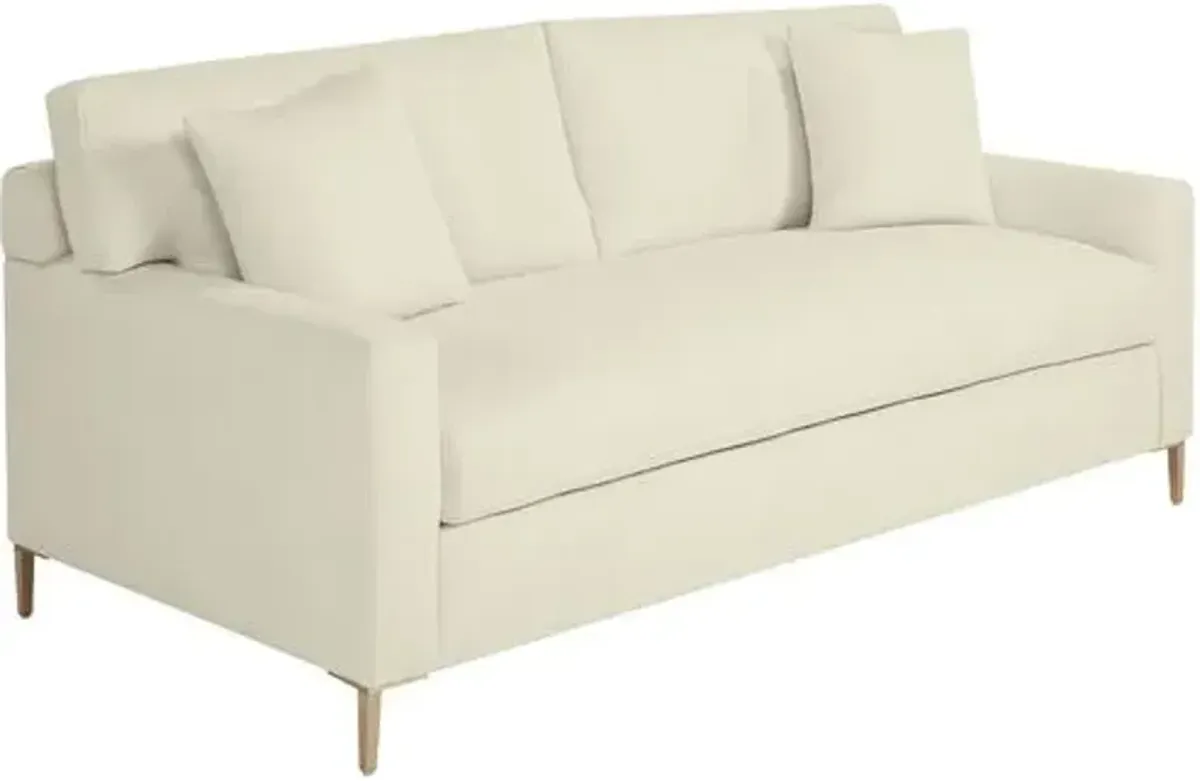 Hinton Loveseat - Crypton Linen - Handcrafted - Ivory