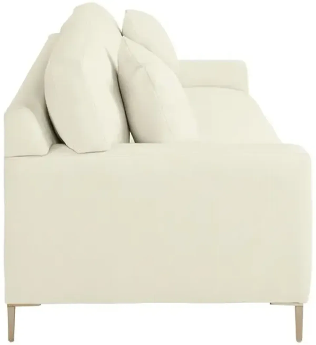 Hinton Loveseat - Crypton Linen - Handcrafted - Ivory