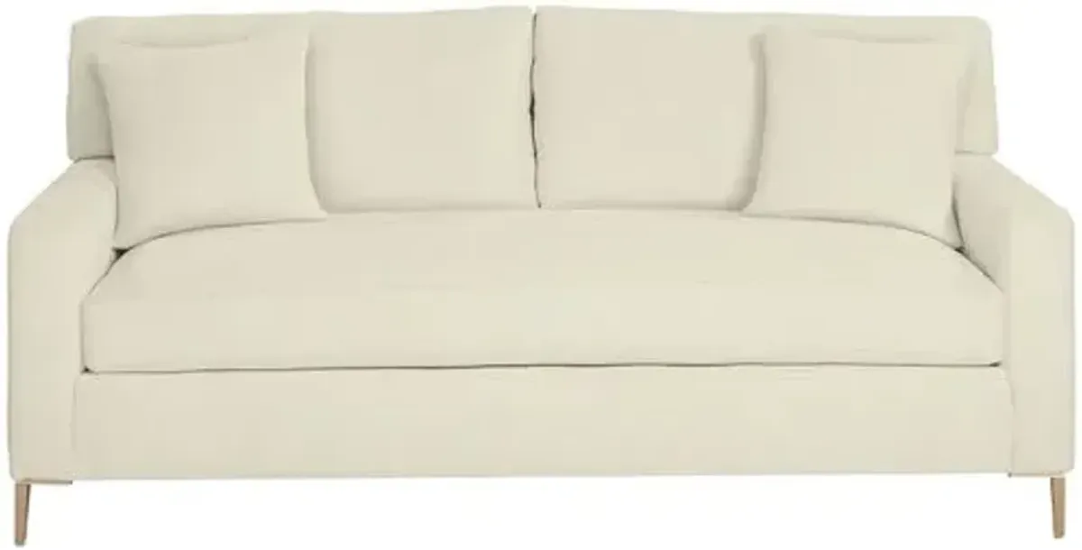 Hinton Loveseat - Crypton Linen - Handcrafted - Ivory