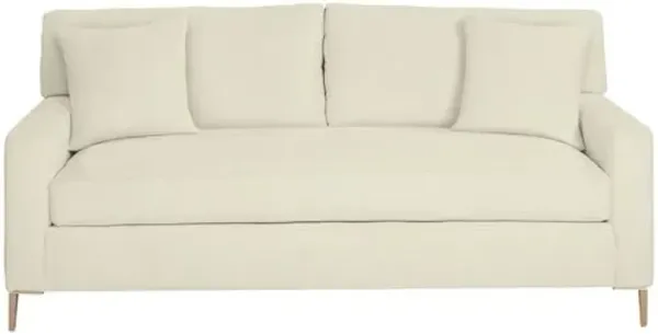Hinton Loveseat - Crypton Linen - Handcrafted - Ivory