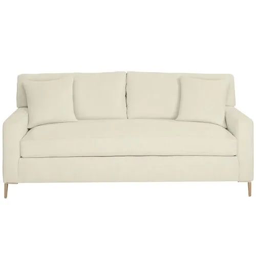 Hinton Loveseat - Crypton Linen - Handcrafted - Ivory