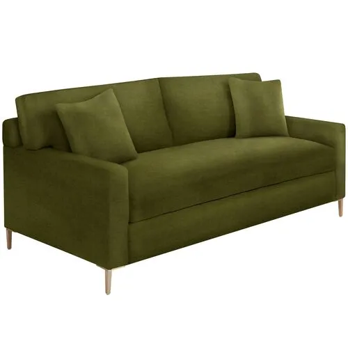 Hinton Loveseat - Crypton Velvet - Handcrafted - Green