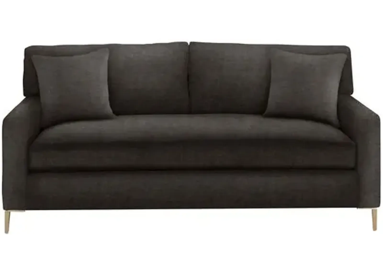 Hinton Loveseat - Crypton Velvet - Handcrafted - Gray