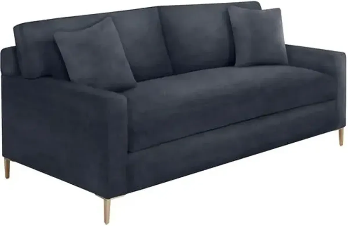 Hinton Loveseat - Crypton Velvet - Handcrafted - Blue