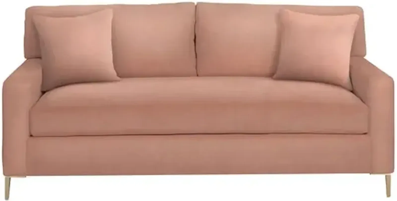 Hinton Loveseat - Crypton Velvet - Handcrafted - Pink