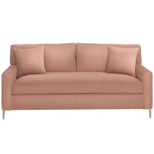 Hinton Loveseat - Crypton Velvet - Handcrafted - Pink