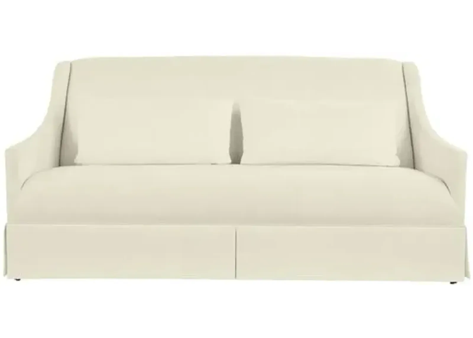 Dawes Skirted Sofa - Crypton Linen - Handcrafted