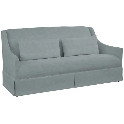 Dawes Skirted Sofa - Crypton Linen - Handcrafted