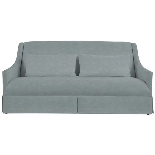 Dawes Skirted Sofa - Crypton Linen - Handcrafted