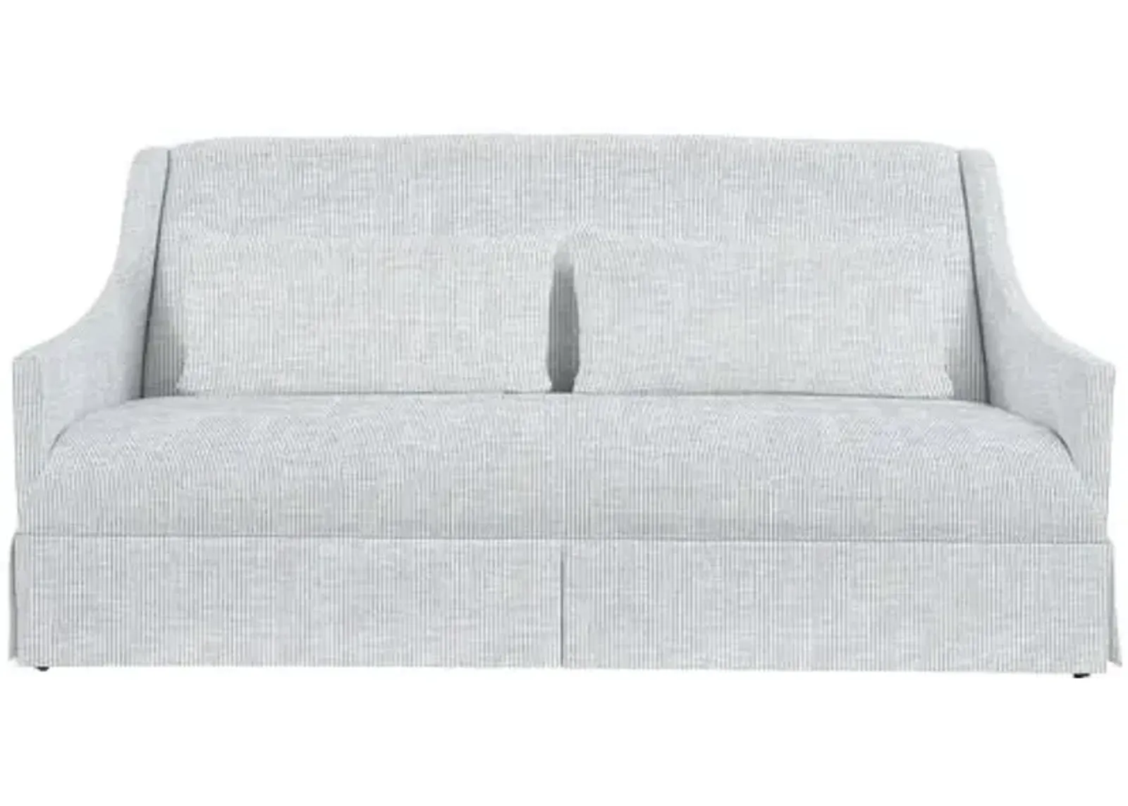 Dawes Skirted Sofa - Inside Out Ticking Stripe - Handcrafted