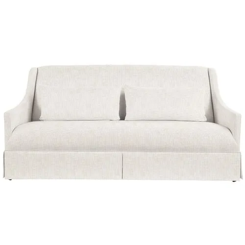 Dawes Skirted Sofa - Inside Out Ticking Stripe - Handcrafted