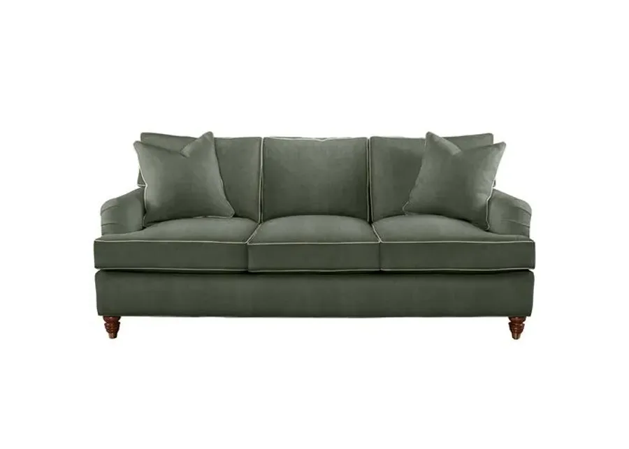 Kate Sofa - Crypton Velvet/Contrast Welt - Handcrafted