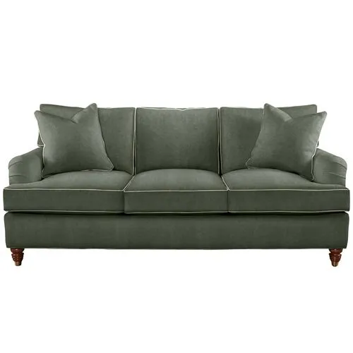 Kate Sofa - Crypton Velvet/Contrast Welt - Handcrafted