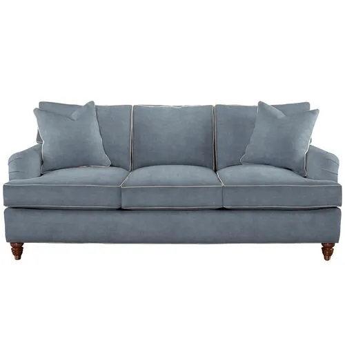 Kate Sofa - Crypton Velvet/Contrast Welt - Handcrafted