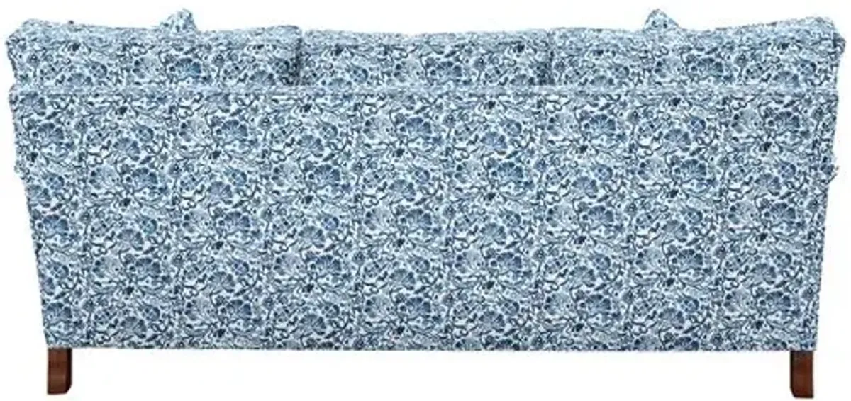 Kate Sofa - Indigo Floral - Handcrafted