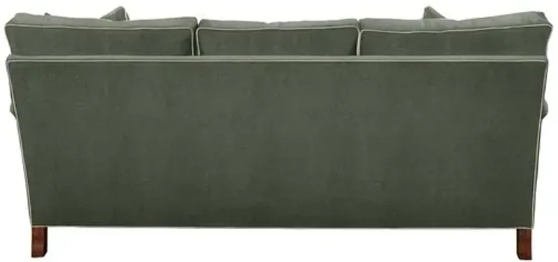 Kate Queen Sleeper Sofa - Crypton Velvet/Contrast Welt - Handcrafted