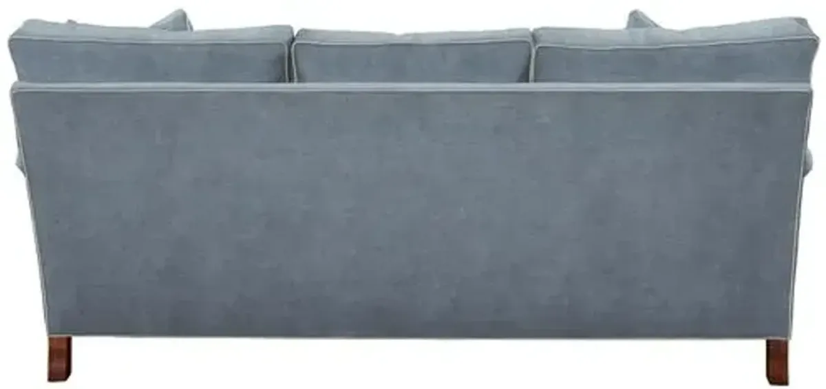 Kate Queen Sleeper Sofa - Crypton Velvet/Contrast Welt - Handcrafted