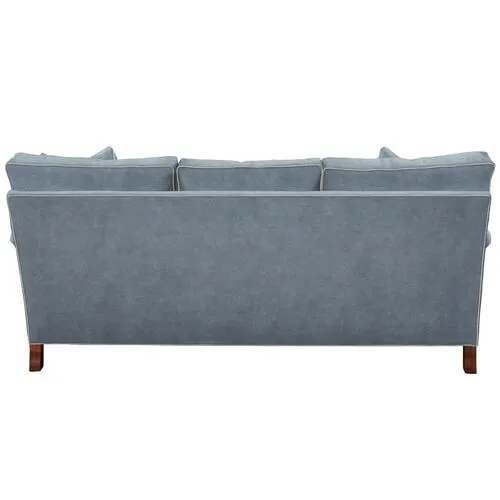 Kate Queen Sleeper Sofa - Crypton Velvet/Contrast Welt - Handcrafted