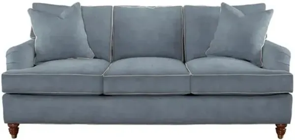 Kate Queen Sleeper Sofa - Crypton Velvet/Contrast Welt - Handcrafted