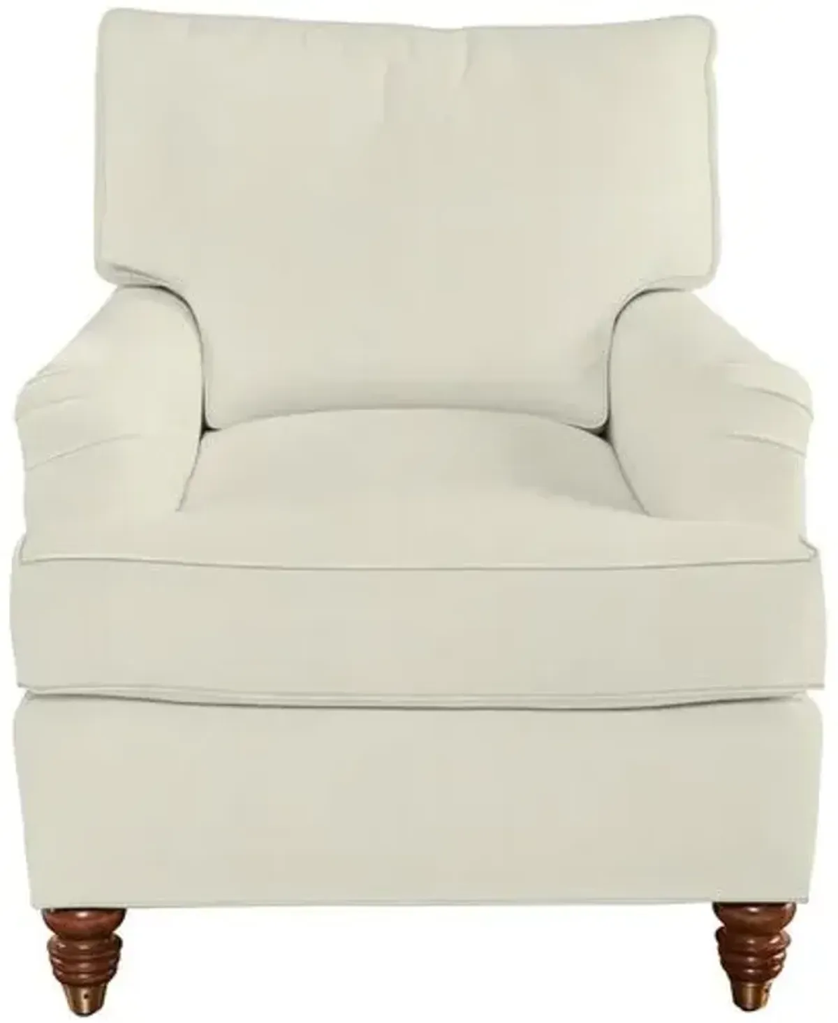 Kate Chair - Crypton Linen - Handcrafted - Ivory