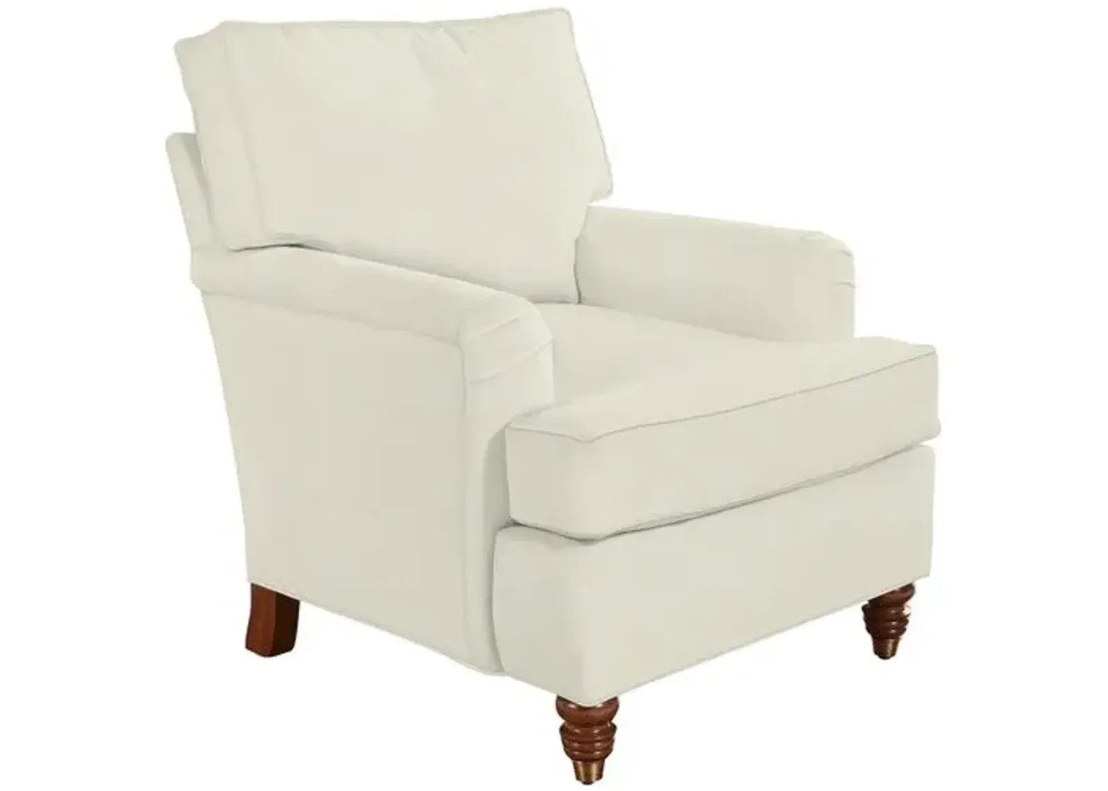 Kate Chair - Crypton Linen - Handcrafted - Ivory